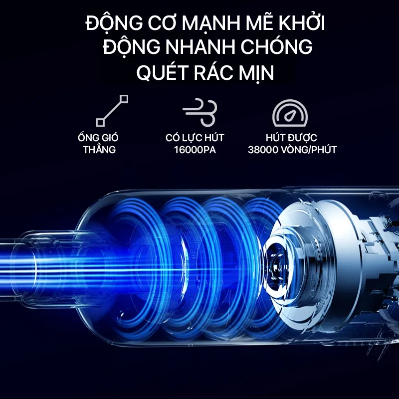 Ảnh Máy hút bụi cầm tay Deerma DX1000 đa năng lực hút 16000Pa - Bảo hành 12 tháng 3