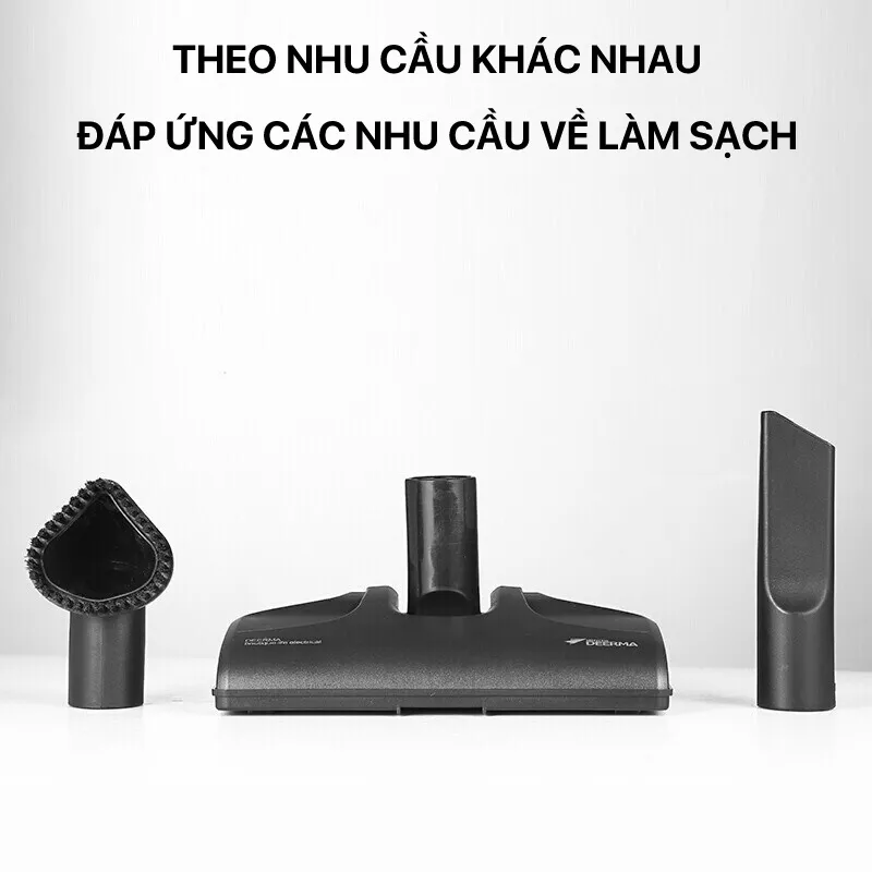 Ảnh Máy hút bụi cầm tay Deerma DX115C lực hút 15000Pa công suất 600W kèm 3 đầu hút đa năng chính hãng - Bảo hành 12 tháng 4