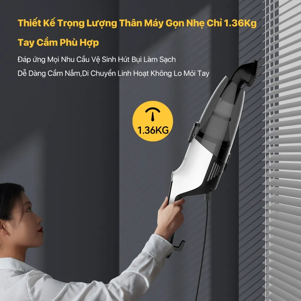 Ảnh Máy hút bụi cầm tay Deerma DX120C lực hút 16000pa, công suất 600W phiên bản mới 2025 - Bảo hành 12 tháng 4