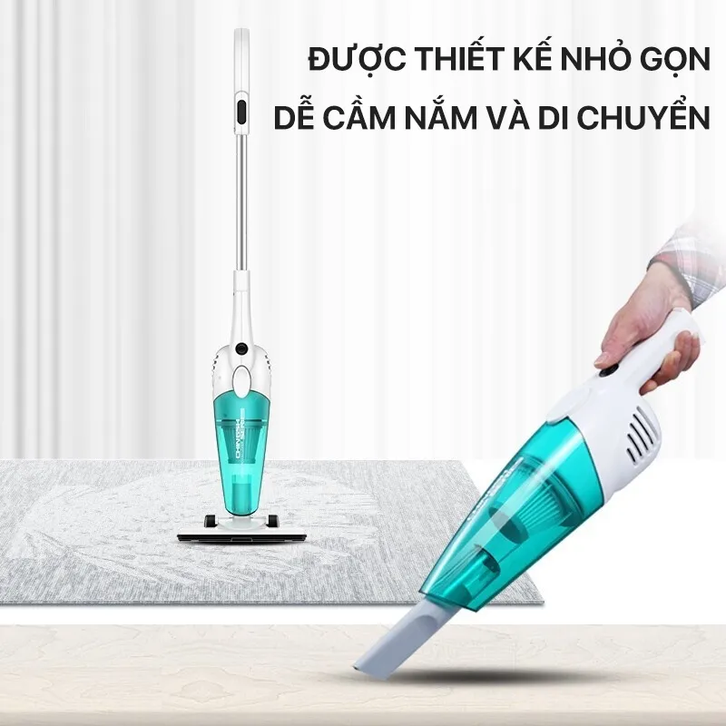 Ảnh Máy hút bụi cầm tay Deerma DX118C lực hút 15000pa, công suất 600W với bộ lọc bụi mịn HEPA - Bảo hành 12 tháng 3