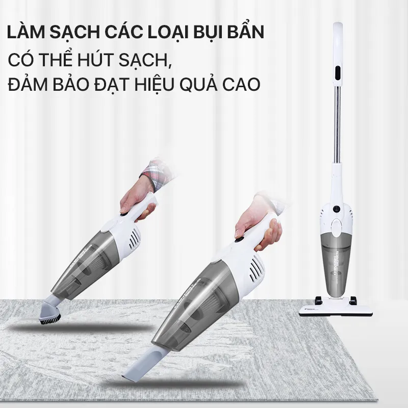 Ảnh Máy hút bụi cầm tay Deerma DX118C màu xám 3in1 đa năng lực hút 15000Pa quốc tế - Bảo hành 12 tháng 2