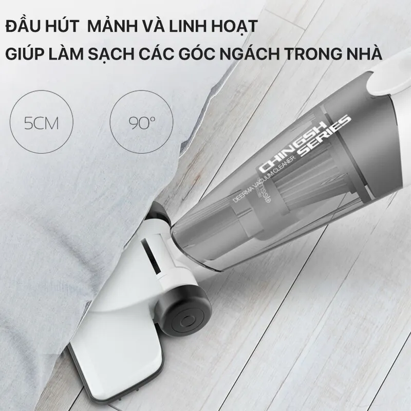 Ảnh Máy hút bụi cầm tay Deerma DX118C màu xám 3in1 đa năng lực hút 15000Pa quốc tế - Bảo hành 12 tháng 4