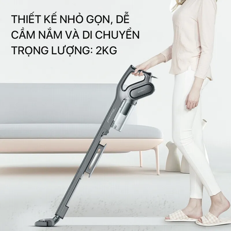 Ảnh Máy hút bụi cầm tay Deerma DX700S với công nghệ lực hút lốc xoáy 15000Pa thiết kế tản nhiệt - Bảo hành 12 tháng 3