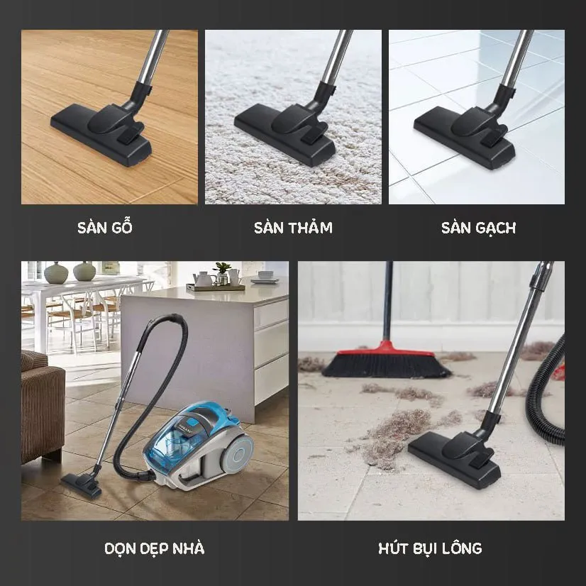 Ảnh Máy hút bụi gia đình công suất lớn 2500W SOKANY SK-3372, lực hút mạnh giảm tiếng ồn 4