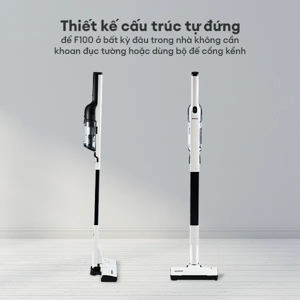 Ảnh Máy hút bụi không dây siêu nhẹ KOCHI F100 - Gọn nhẹ tự đứng, chỉ 1.2Kg - Siêu mạnh 15,000pa - Động cơ BLDC êm ái 4