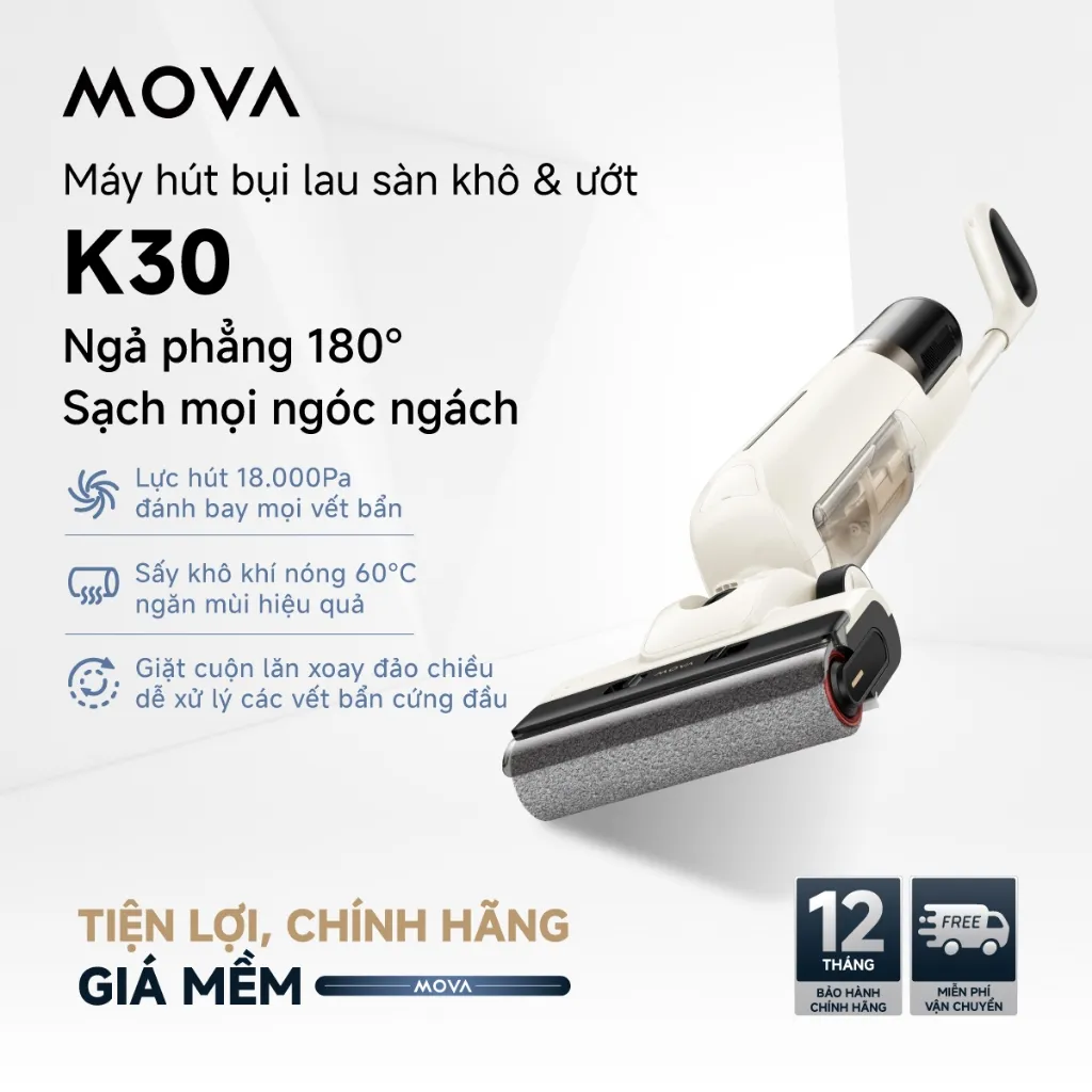 Ảnh Máy hút bụi lau nhà khô và ướt đa năng Mova K30 - Hàng chính hãng - Bảo hành 12 tháng 1