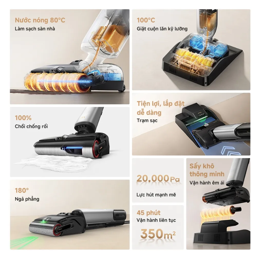 Ảnh Máy hút bụi lau nhà khô và ướt đa năng X4 Pro - Hàng chính hãng 1