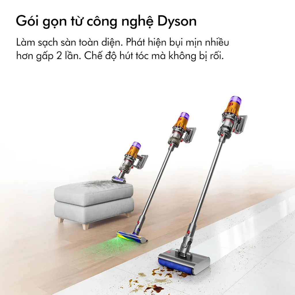 Ảnh Máy hút bụi lau nhà không dây Dyson V12 s Detect ™ Slim Submarine​ 2