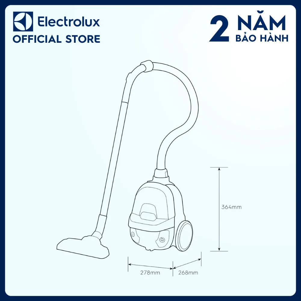 Ảnh Máy hút bụi lốc xoáy siêu gọn nhẹ Electrolux CompactGo - Z1230 - Đầu hút 2 trong 1 3
