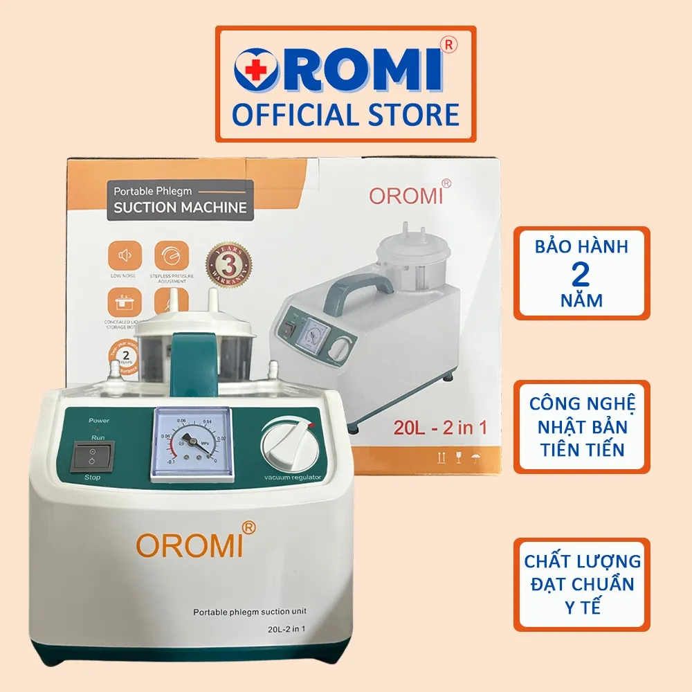 Ảnh Máy hút dịch 1 bình dành cho người lớn và trẻ em OROMI SS-6A - Bảo hành chính hãng 1