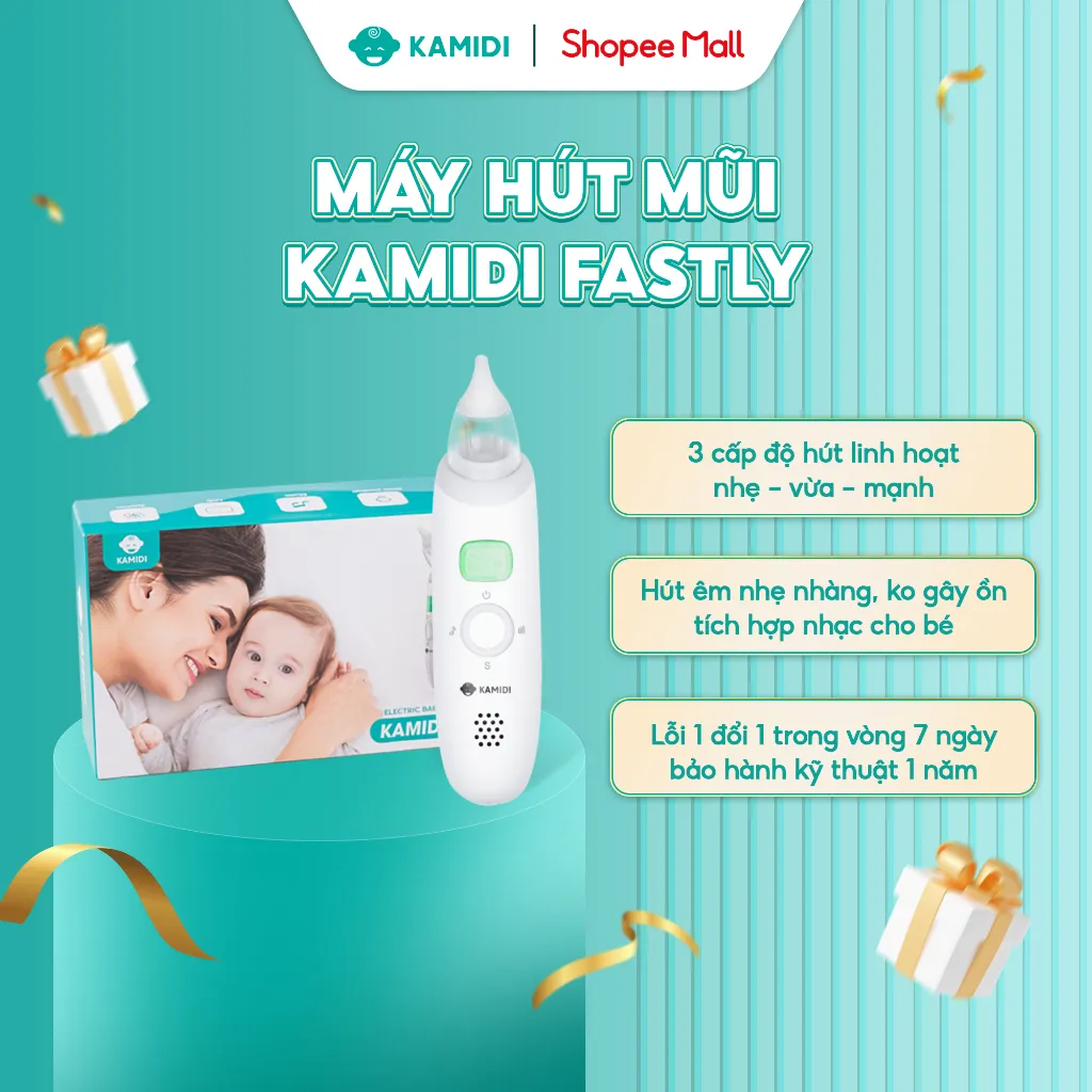 Ảnh Máy Hút Mũi Kamidi Fastly Hút Êm Dịu Nhẹ Nhàng Tích Hợp Nhạc Cho Bé 1