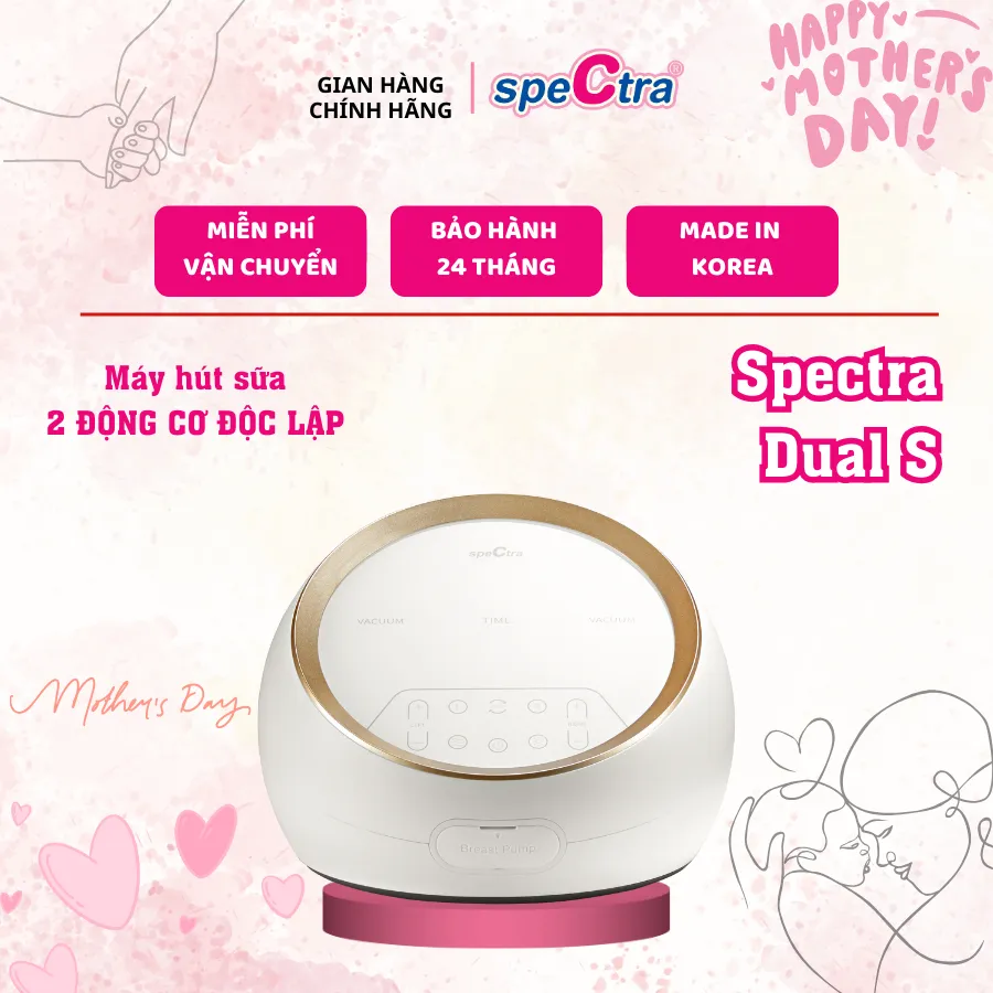 Ảnh Máy Hút Sữa Điện Đôi/Kép Spectra Dual S - Hàng Chính Hãng 1
