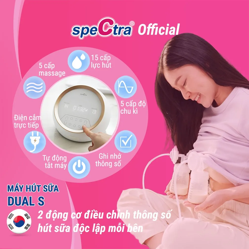 Ảnh Máy Hút Sữa Điện Đôi/Kép Spectra Dual S - Hàng Chính Hãng 3