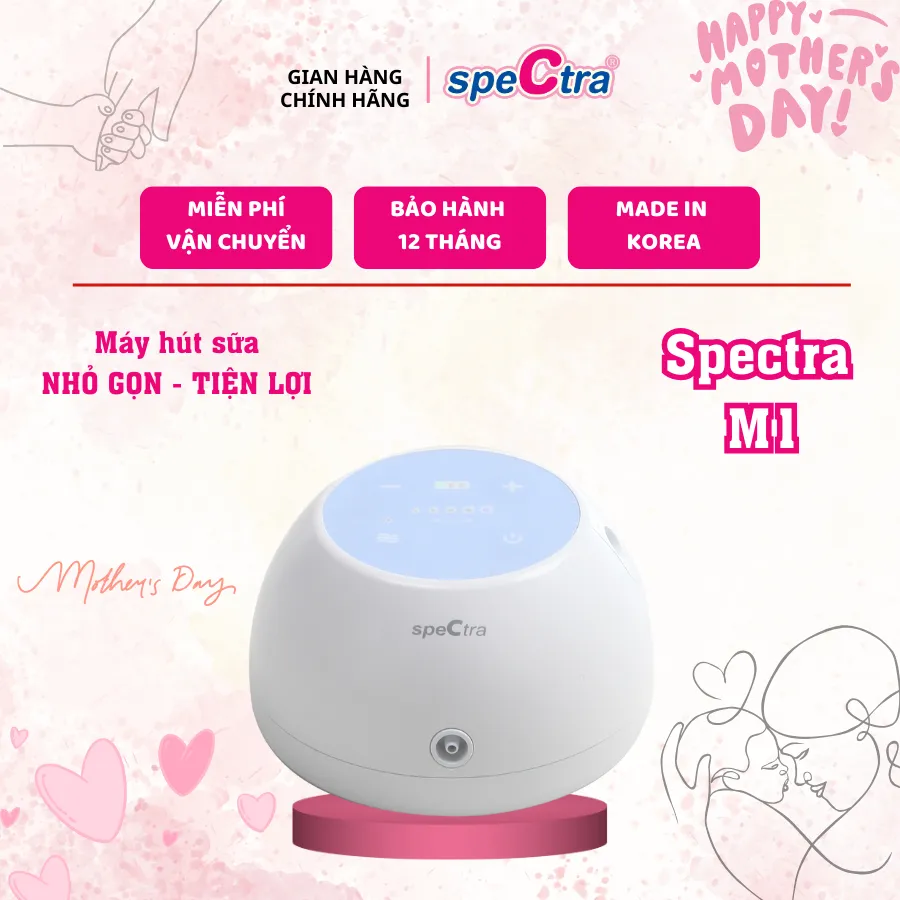 Ảnh Máy Hút Sữa Điện Spectra M1 Chính Hãng (Bảo Hành 1 Năm) 1