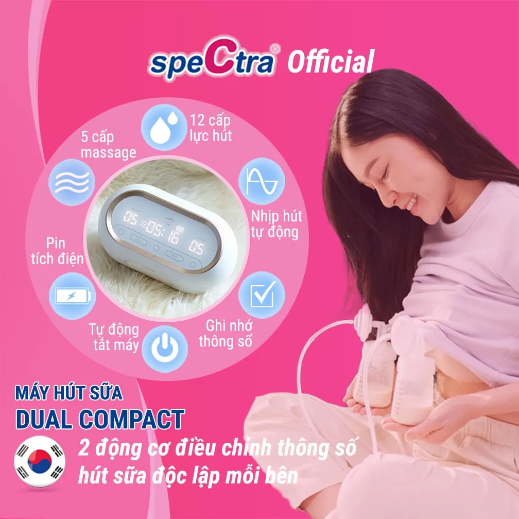 Ảnh Máy Hút Sữa Đôi/Kép Spectra Dual Compact (Bảo Hành 24 Tháng) 3