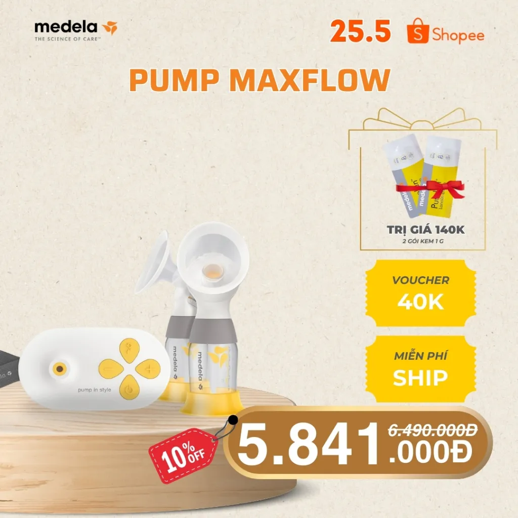 Ảnh Máy hút sữa Medela Pump In Style MaxFlow | Máy hút sữa điện đôi có túi xách và bộ bảo quản lạnh. 1