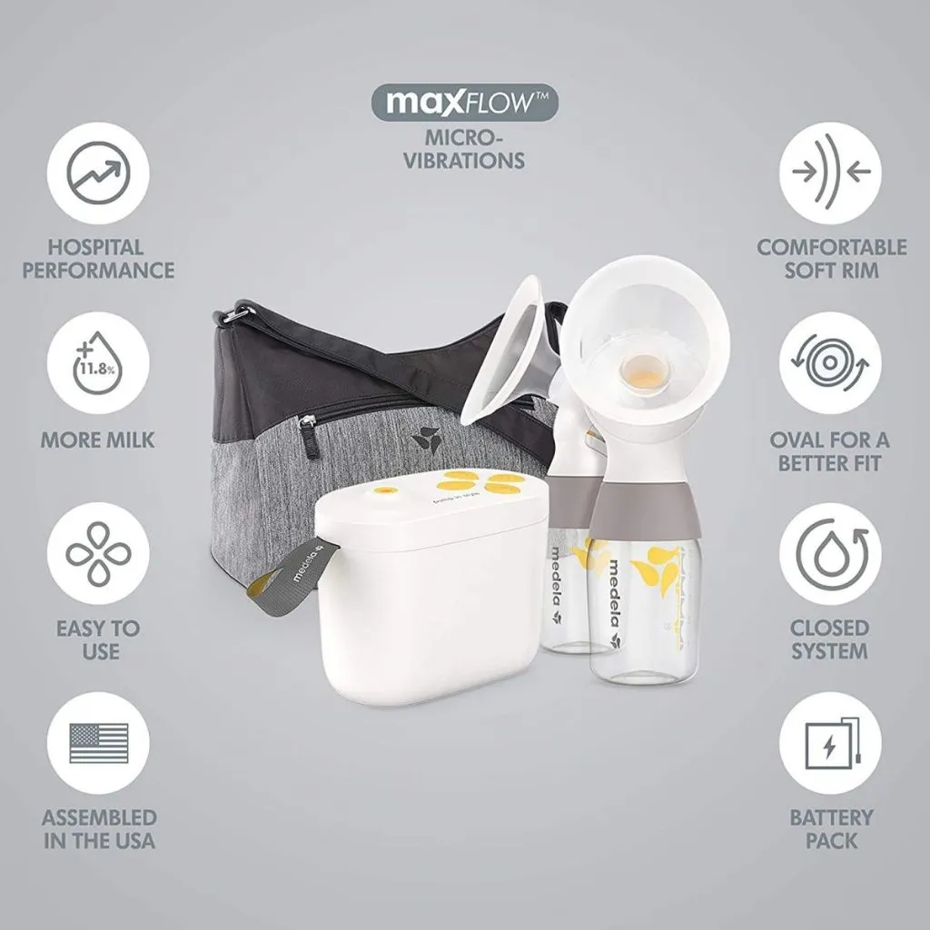 Ảnh Máy hút sữa Medela Pump In Style MaxFlow | Máy hút sữa điện đôi có túi xách và bộ bảo quản lạnh. 3