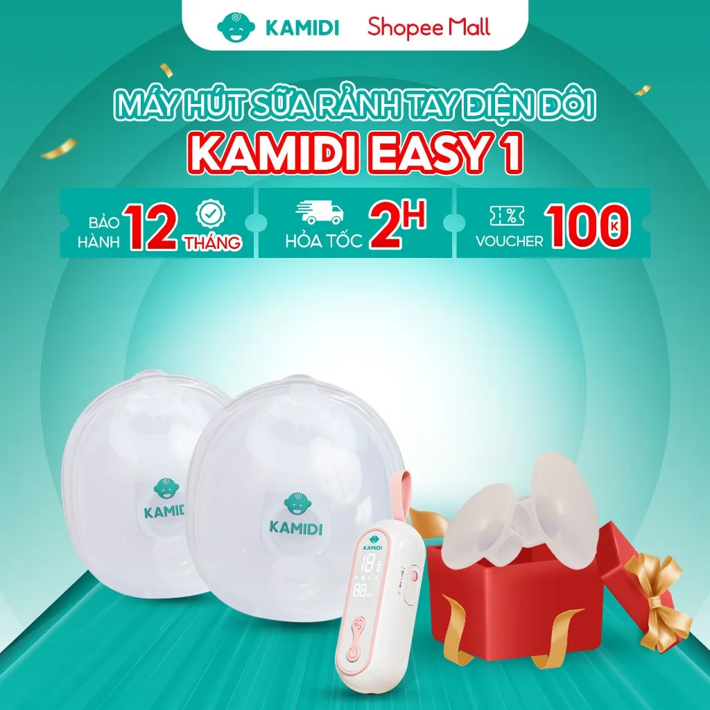 Ảnh Máy Hút Sữa Rảnh Tay Kamidi Easy 1 Máy Hút Sữa Điện Đôi Chế Độ Sinh Học Tiện Lợi Cho Mẹ 1