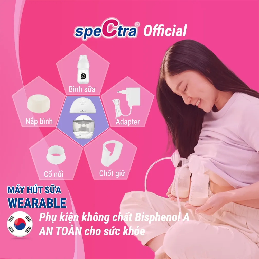 Ảnh Máy Hút Sữa Rảnh Tay Không Dây Spectra Wearable (Bảo hành 24 tháng) 2