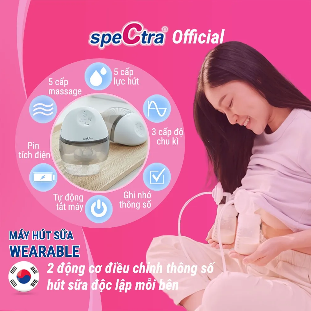 Ảnh Máy Hút Sữa Rảnh Tay Không Dây Spectra Wearable (Bảo hành 24 tháng) 3
