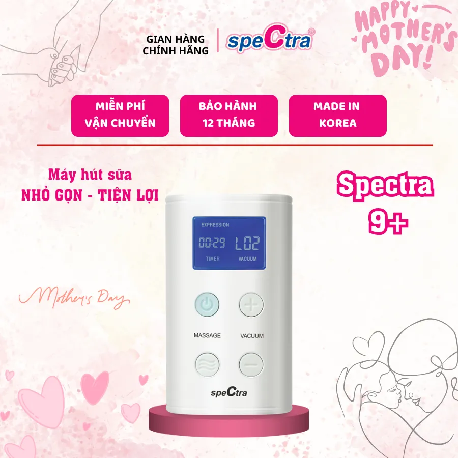 Ảnh Máy hút sữa Spectra 9 Plus nhỏ gọn, tích điện, bảo hành 12 tháng 1