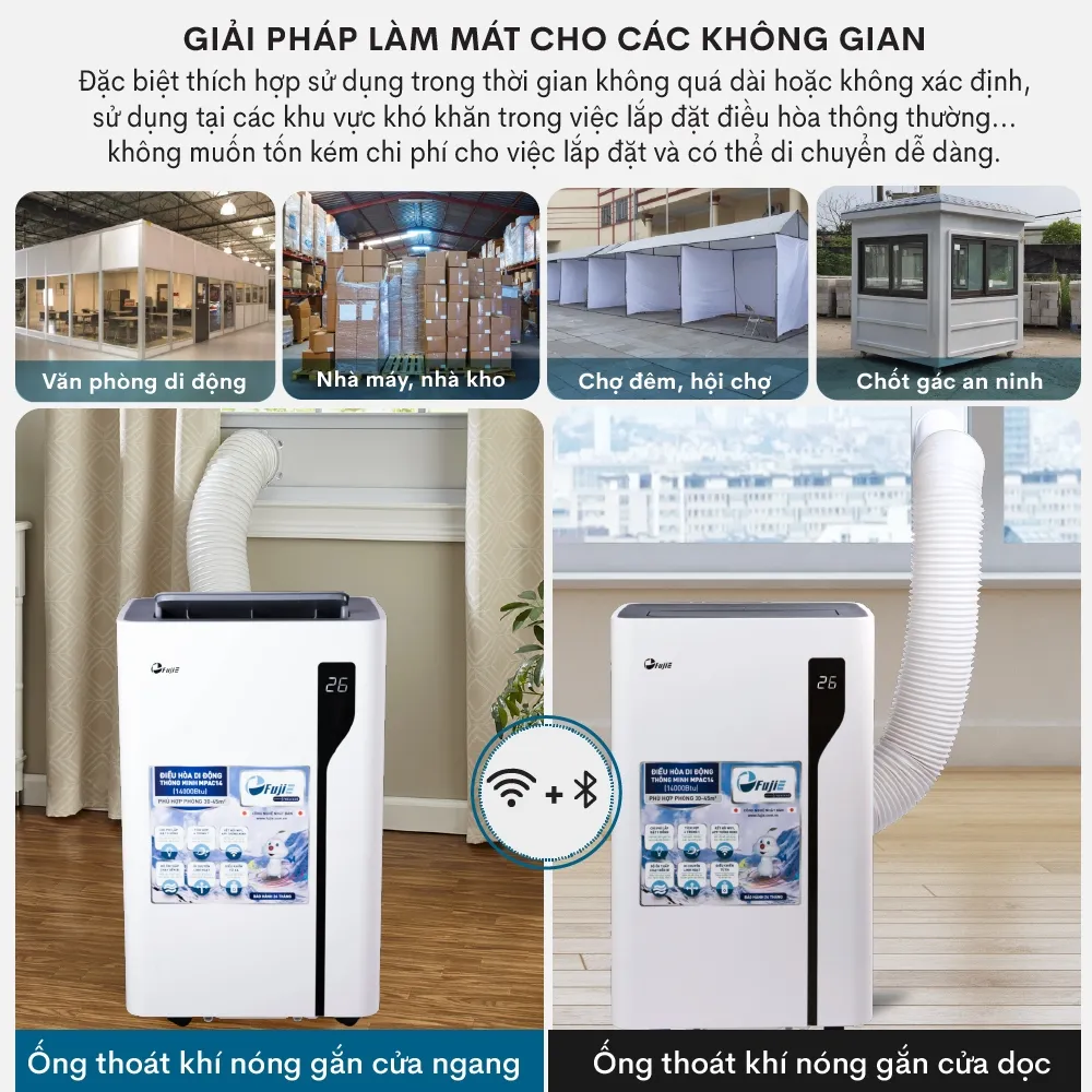 Ảnh Máy điều hòa di động thông minh FujiE MPAC14 công suất 14000BTU Bảng điều khiển điện tử cảm ứng 2