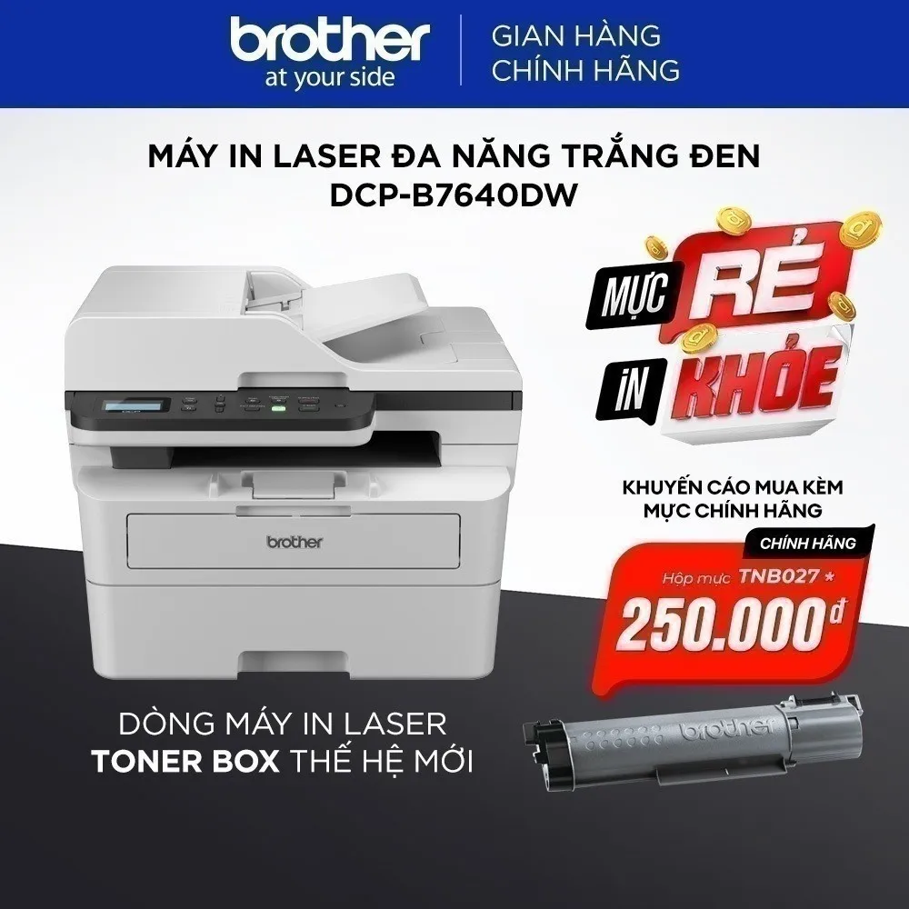 Ảnh Máy in laser đa năng trắng đen Brother DCP-B7640DW 3