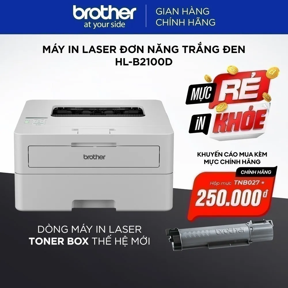 Ảnh Máy in laser đơn năng trắng đen HL-B2100D 2