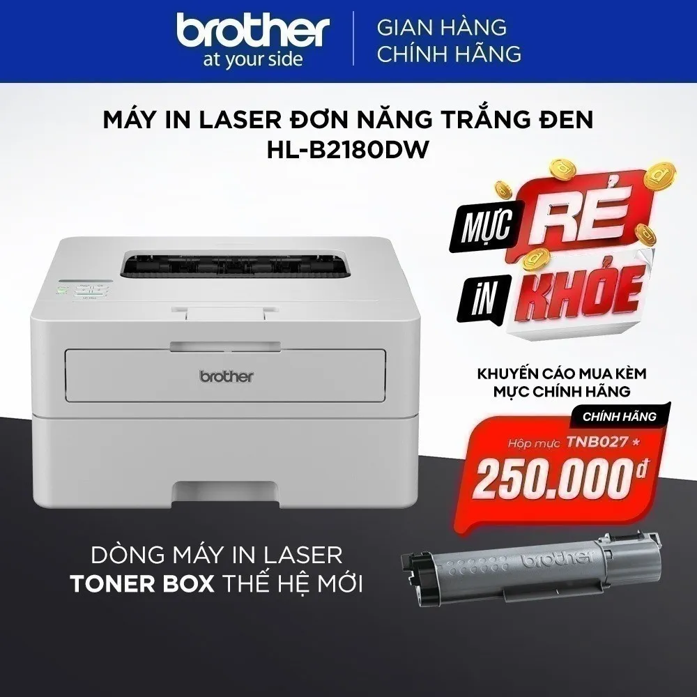 Ảnh Máy in laser đơn năng trắng đen HL-B2180DW 2