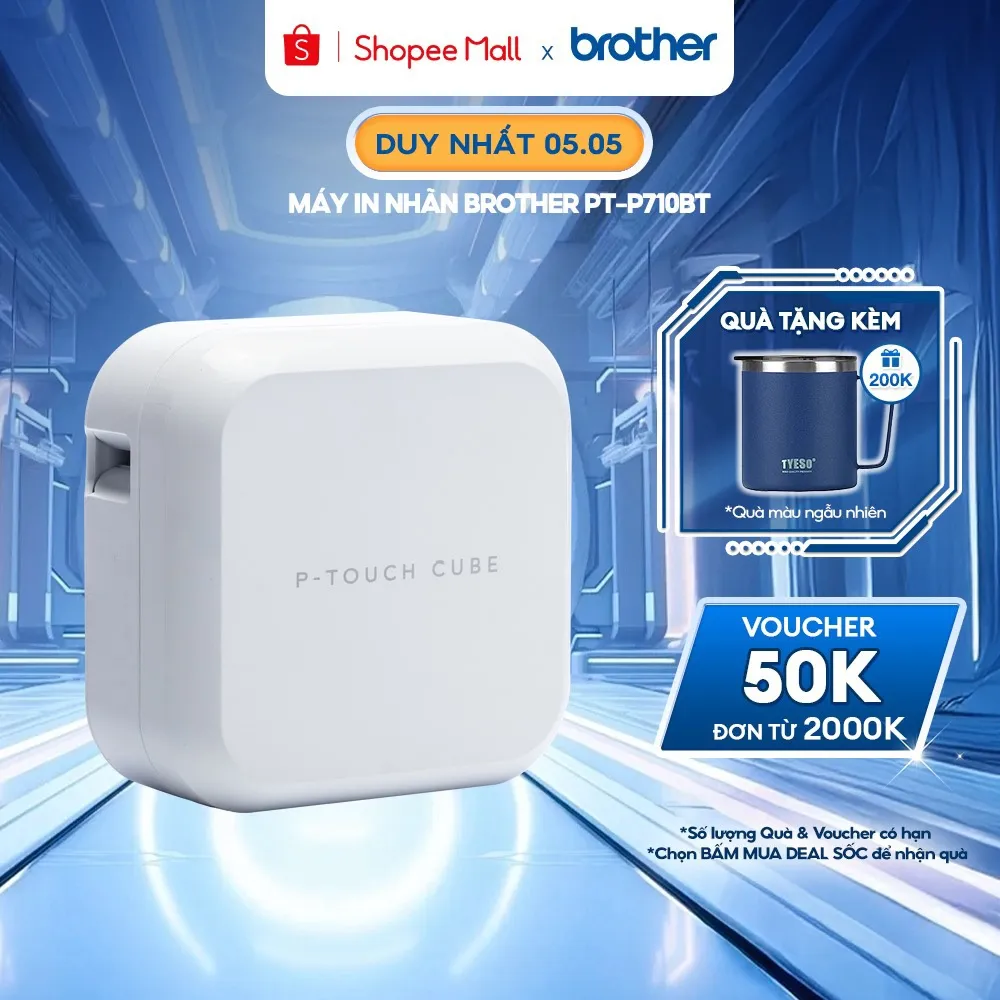 Ảnh Máy in nhãn Brother P-Touch Cube PT-P710BT 1