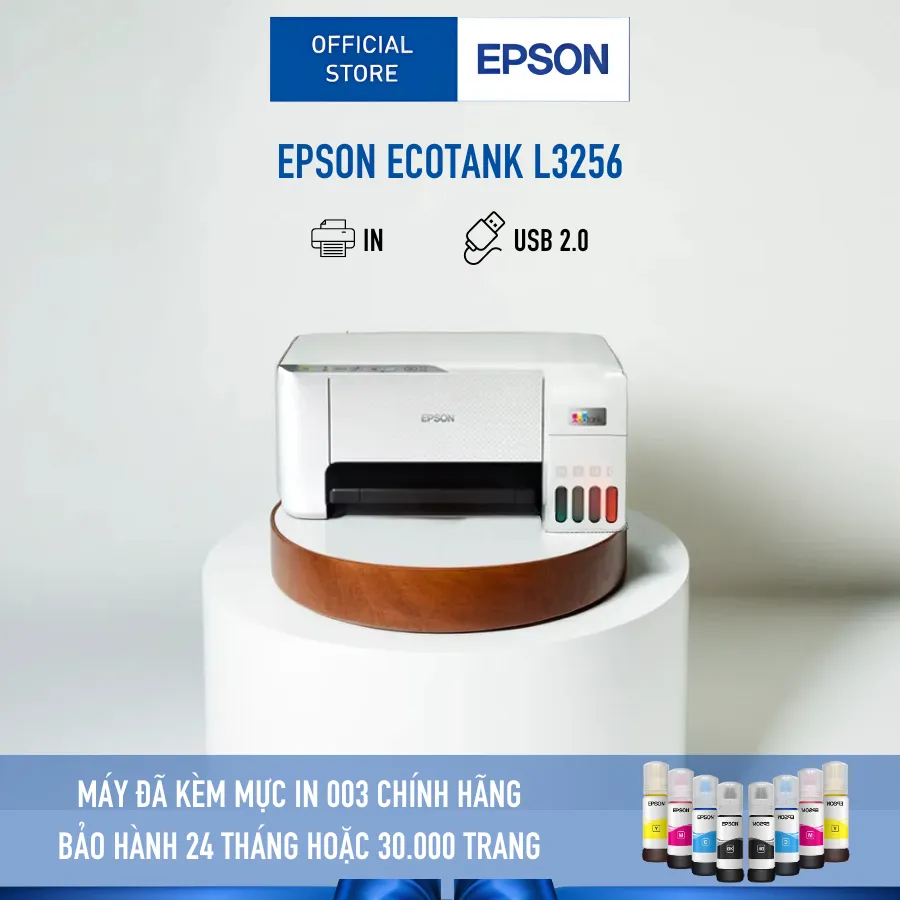 Ảnh Máy In Phun Màu Đa Năng Epson EcoTank L3256 (Bao Gồm Bộ Mực Chính Hãng Đi Kèm) 1