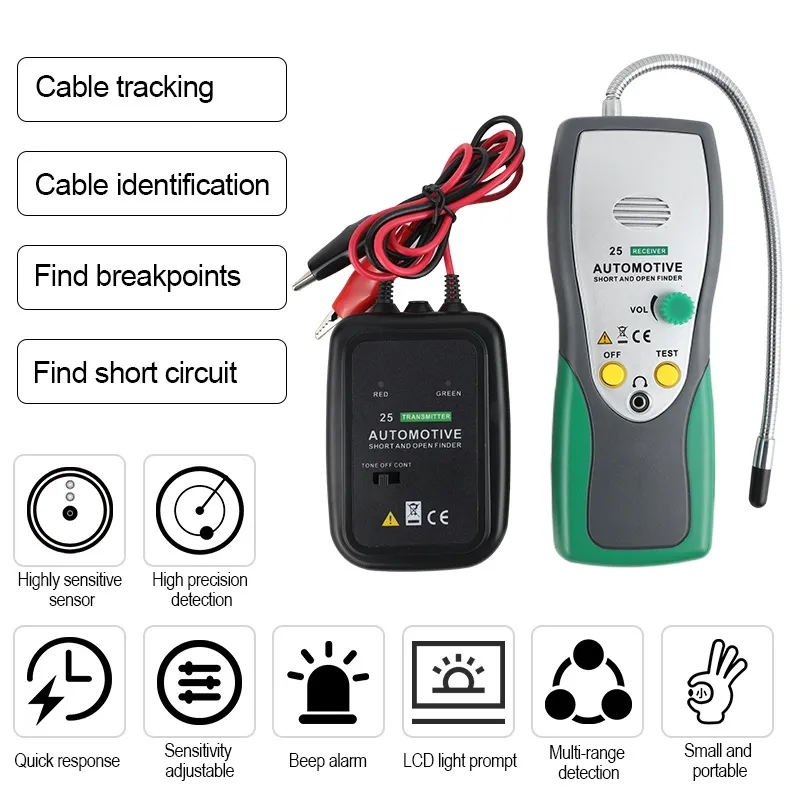Ảnh Máy Kiểm Tra Đường Dây Cáp Mở & Kiểm Tra Đường Viền Xe Ô Tô AUTOOL duoyi DY25 2