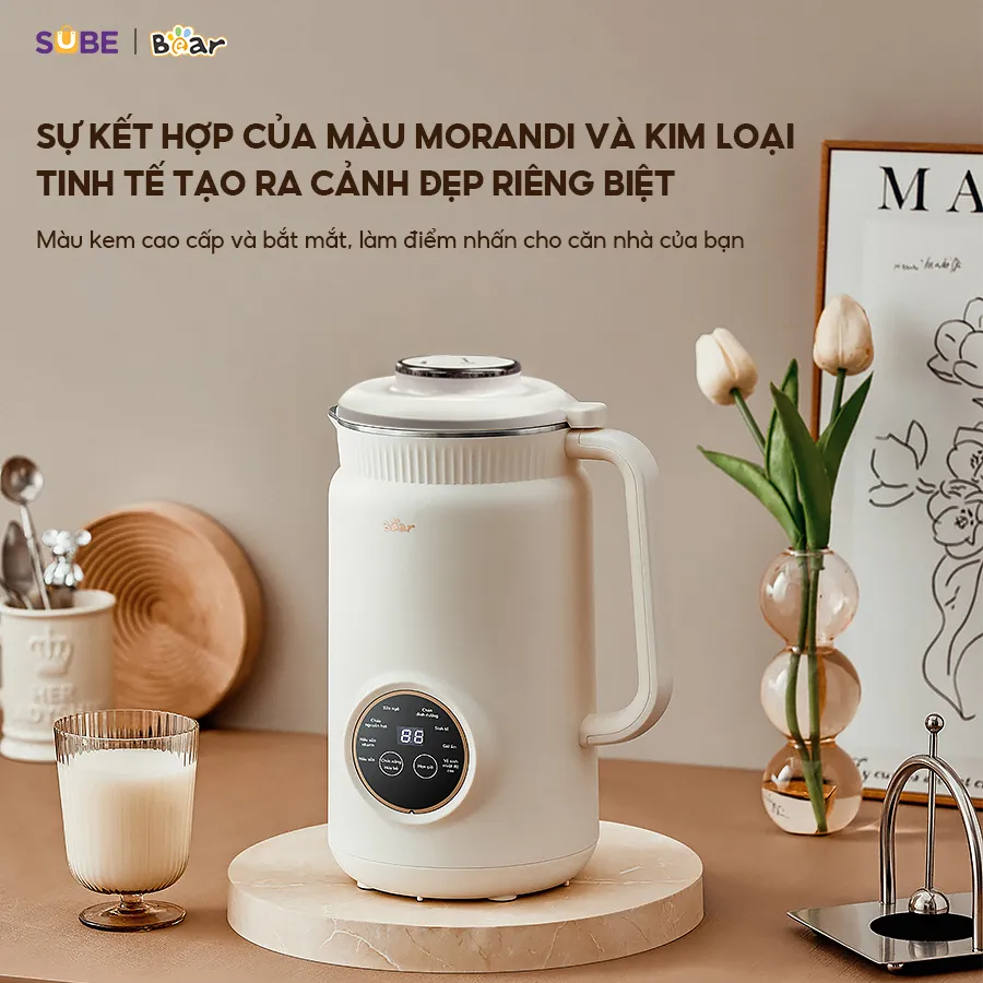 Ảnh Máy Làm Sữa Hạt Bear 1L Máy Xay Nấu Đa Năng Công Nghệ Xay 3 Chiều, Máy Xay Làm Sữa Hạt, Máy Xay Hạt Làm Sữa SB-SH09Q 3