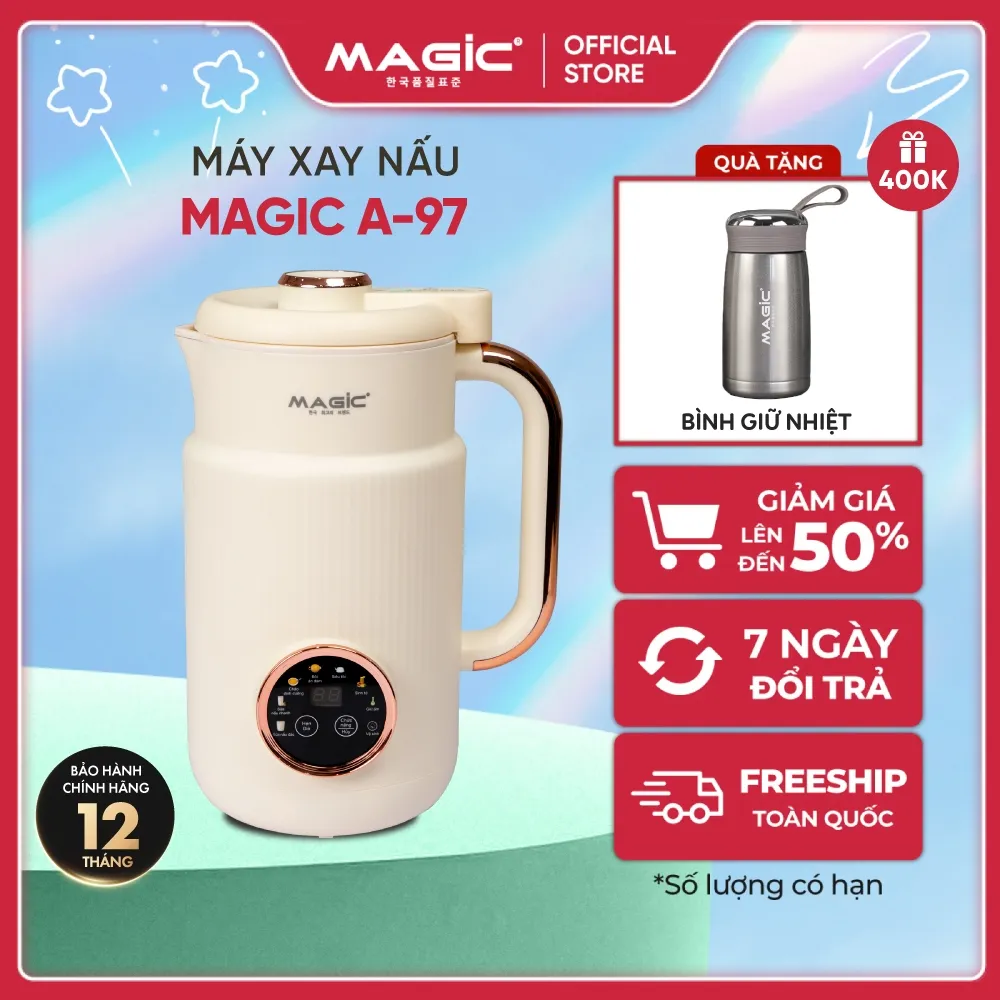Ảnh Máy làm sữa hạt Magic A-97, 7 chức năng nấu, chế độ hẹn giờ. 1