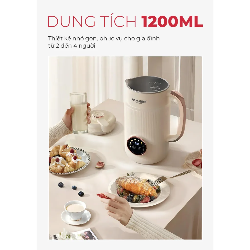 Ảnh Máy làm sữa hạt Magic A-97, 7 chức năng nấu, chế độ hẹn giờ. 3