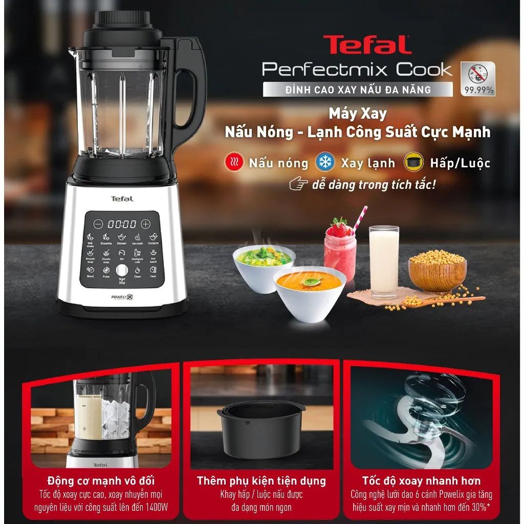 Ảnh Máy làm sữa hạt, xay nấu đa năng Tefal - BL83SD66 1400W - xay sinh tố 3