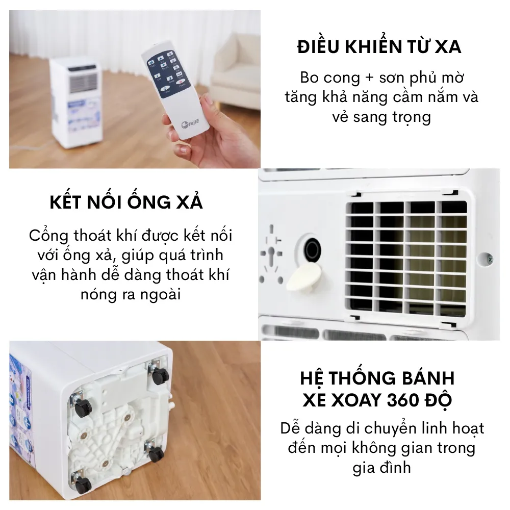 Ảnh Máy lạnh đứng di động nhập khẩu FUJIE  Công suất làm lạnh 12000BTU - Bảo hành điện tử toàn quốc 3