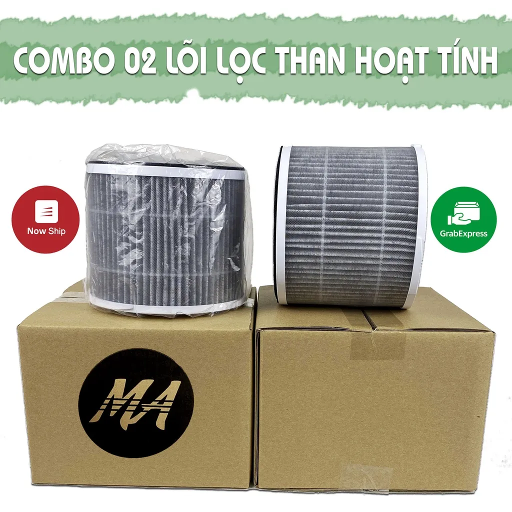 Ảnh Máy lọc không khí Max Air MA025 và 2 màng lọc than hoạt tính Carbon chính hãng lọc sạch mùi, tiết kiệm hơn 3