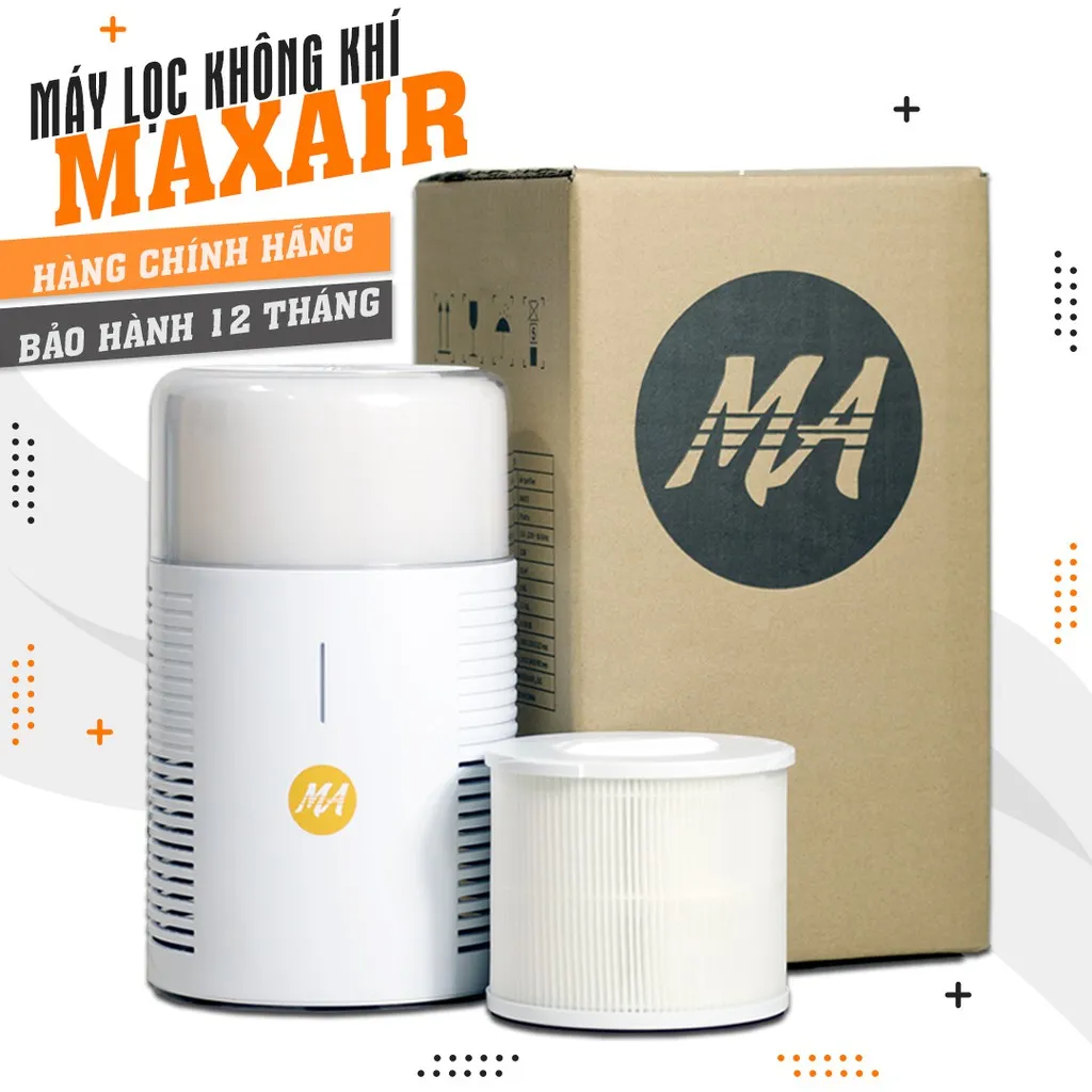 Ảnh Máy lọc không khí MAX AIR MA025 lọc 99,97% bụi mịn, khử khuẩn, diệt nấm mốc, bảo hành 12 tháng, 1 đổi 1, hàng chính hãng 1