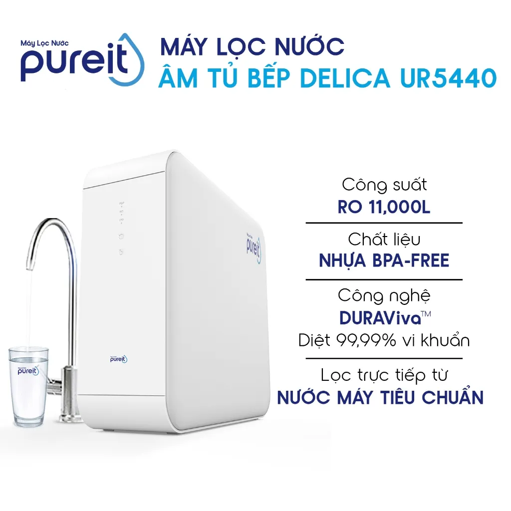 Ảnh Máy lọc nước Âm tủ bếp Pureit Delica UR5440 11000L [BH 12 THÁNG] 2
