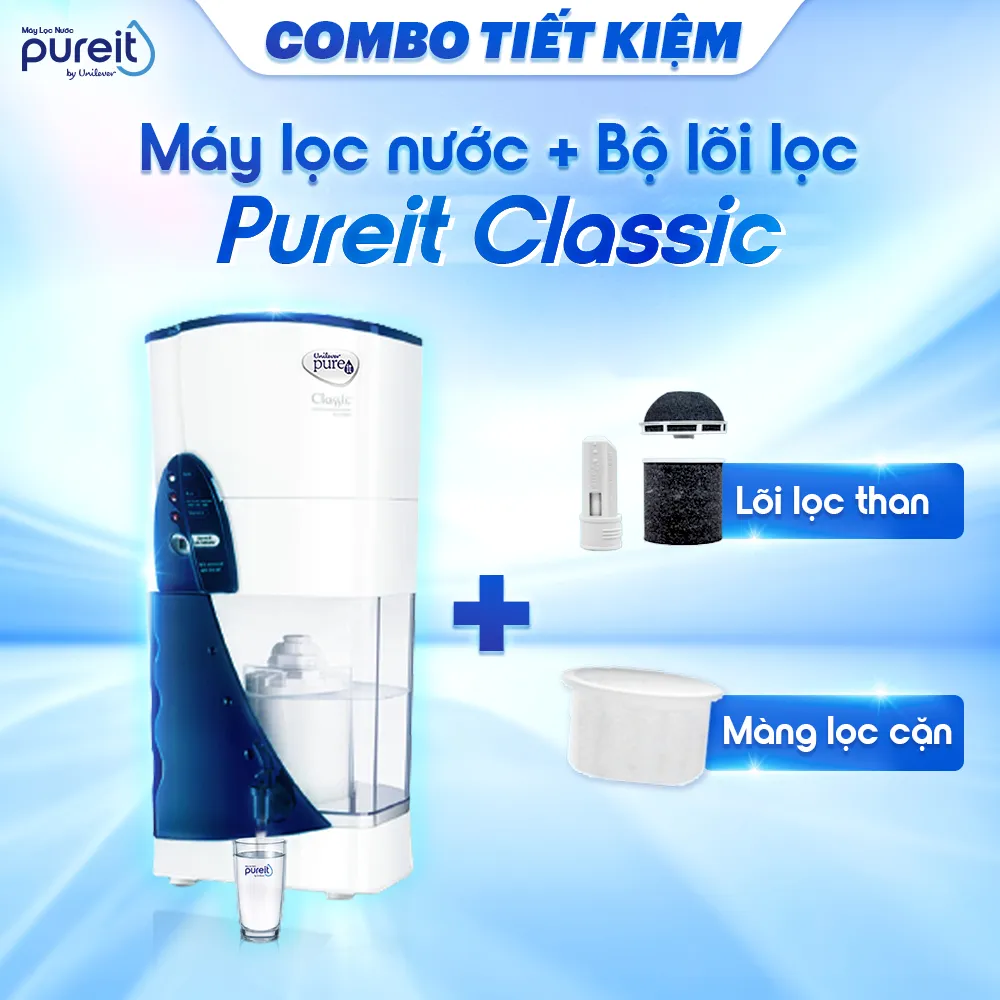Ảnh Máy lọc nước Pureit Classic + Bộ lọc 3000L + Màng lọc [BH 12 THÁNG] 2