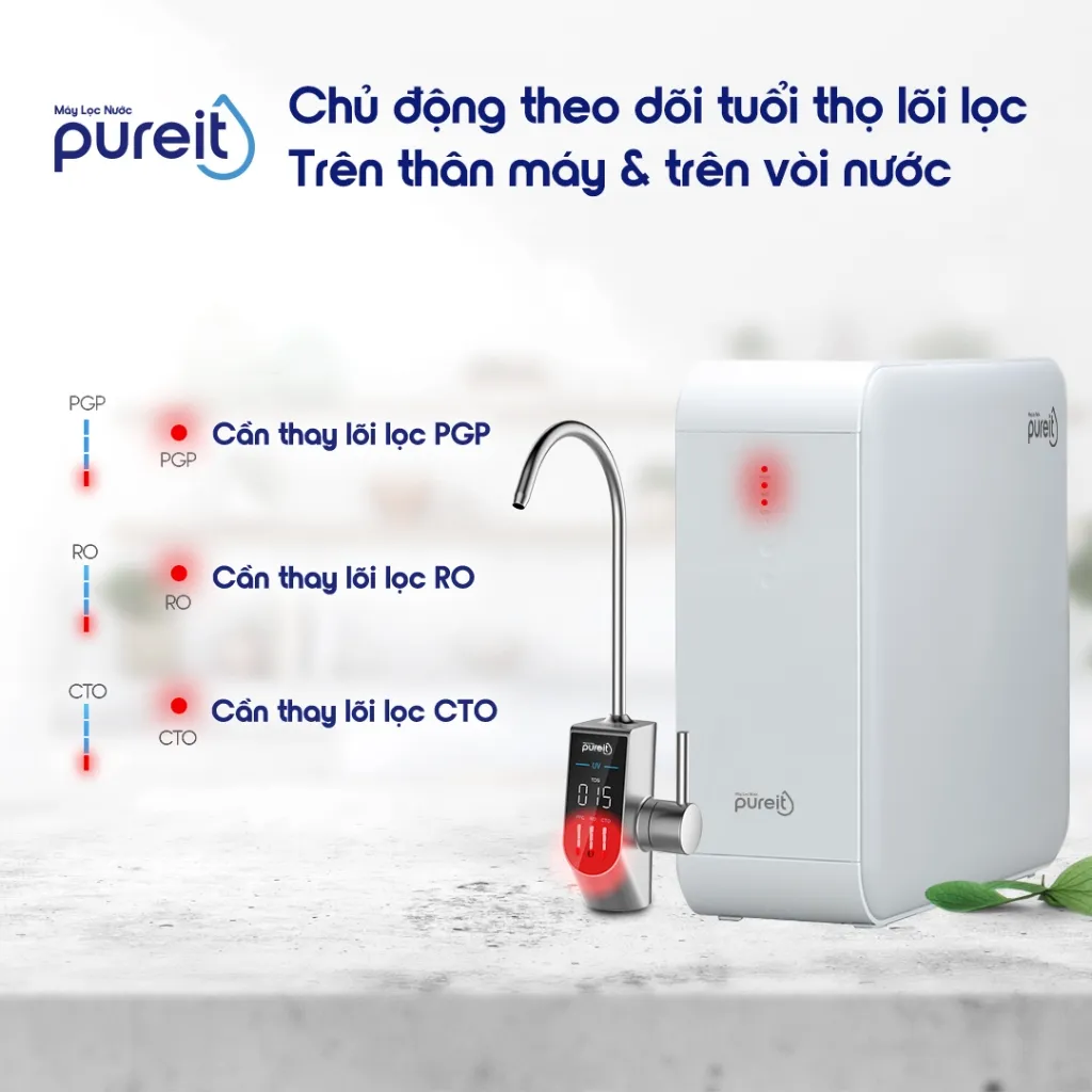 Ảnh ] Máy lọc nước Pureit Delica UR5840 + Lọc thô trong suốt âm tủ bếp 3