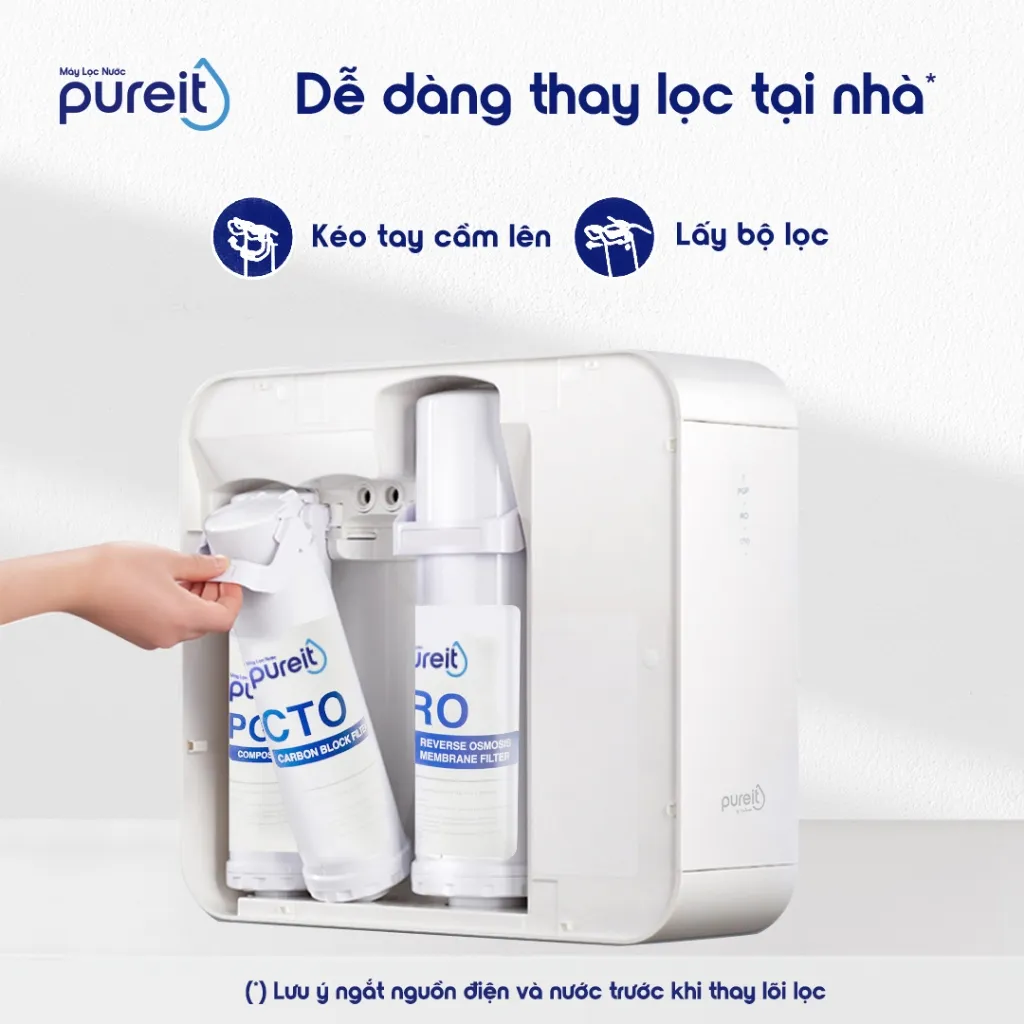 Ảnh ] Máy lọc nước Pureit Delica UR5840 + Lọc thô trong suốt âm tủ bếp 4