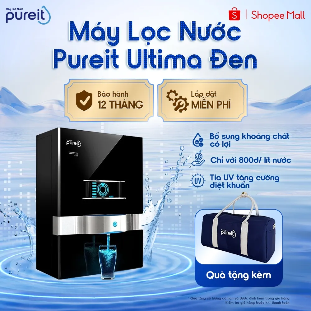 Ảnh Máy Lọc Nước treo tường/ để bàn Pureit Ultima Đen [BH 12 THÁNG] 1