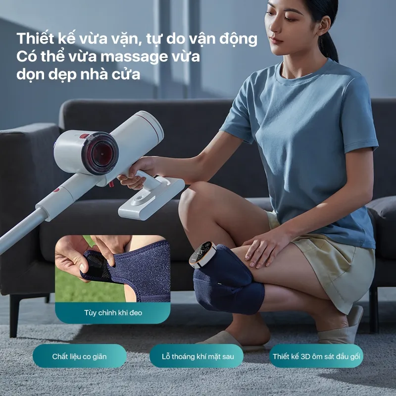 Ảnh Máy Massage Đầu Gối PHILIPS 5301-thiết kế 3D vừa vặn ôm sát toàn vùng khớp gối,sạc không dây chườm ấm 2