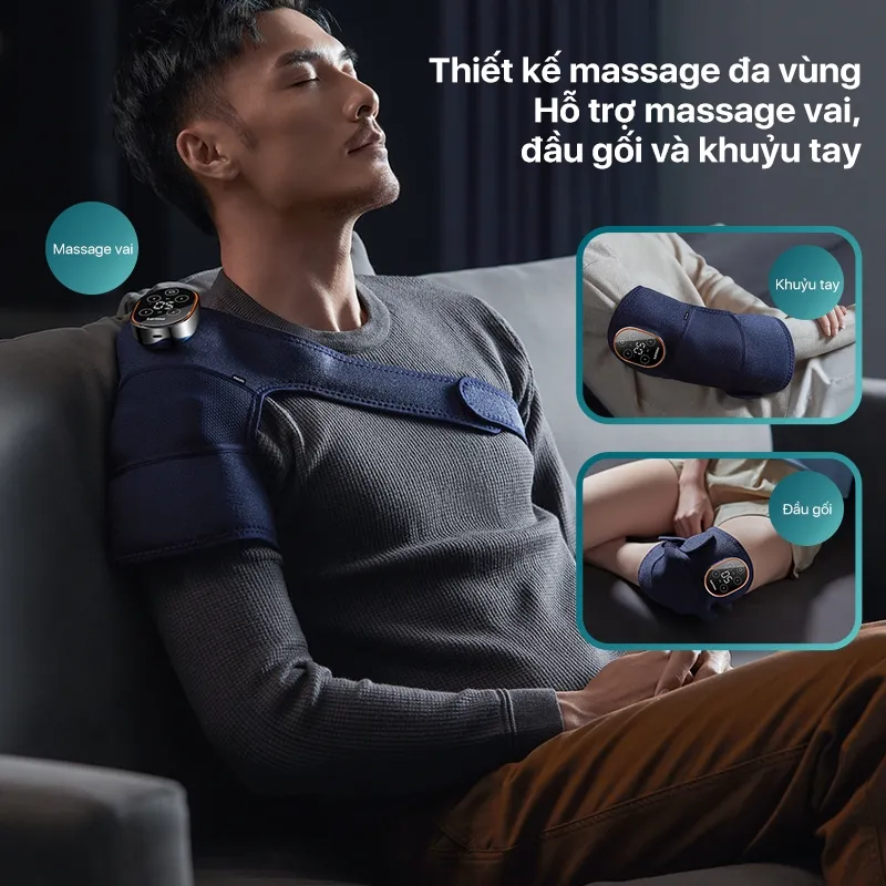 Ảnh Máy Massage Đầu Gối PHILIPS 5301-thiết kế 3D vừa vặn ôm sát toàn vùng khớp gối,sạc không dây chườm ấm 4