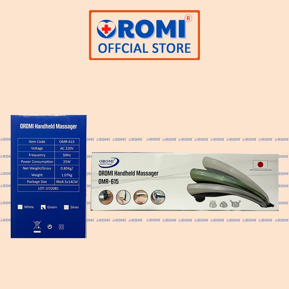 Ảnh Máy massage cầm tay cắm điện 3 đầu 2 cấp độ OROMI OMR-615 - Bảo hành chính hãng 2 năm 1