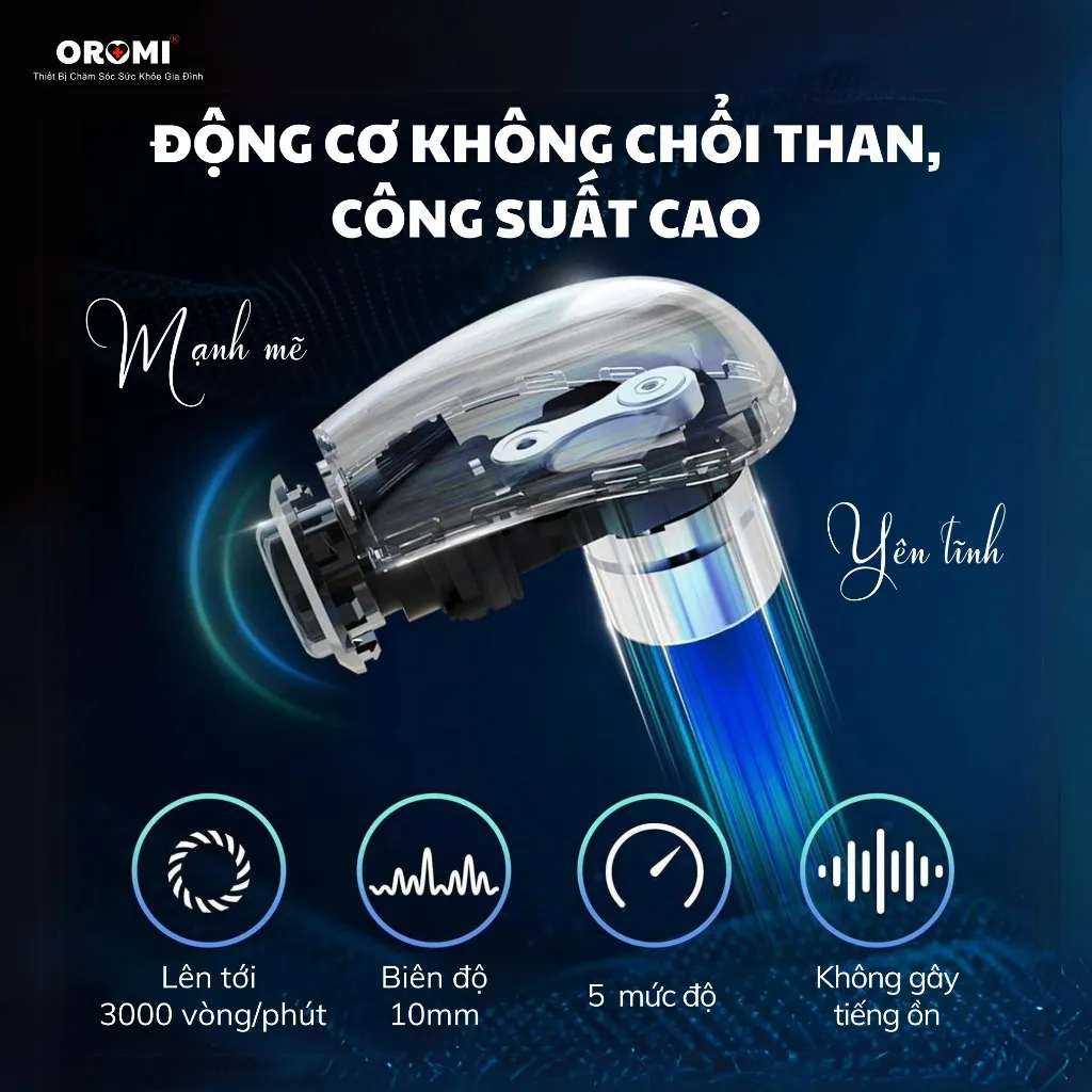 Ảnh Máy Massage Cầm Tay Cao Cấp OROMI ORM-099 - Dụng Cụ Mát-Xa Thiết Kế Cong, Mát Xa Chuyên Nghiệp 3