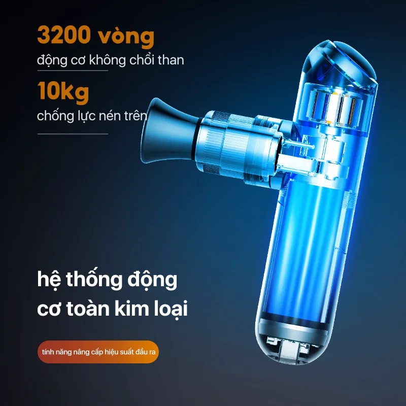 Ảnh Máy Massage Cầm Tay Mini PHILIPS 7501-6 đầu massage chuyên dụng, lực đấm mạnh 8mm 2