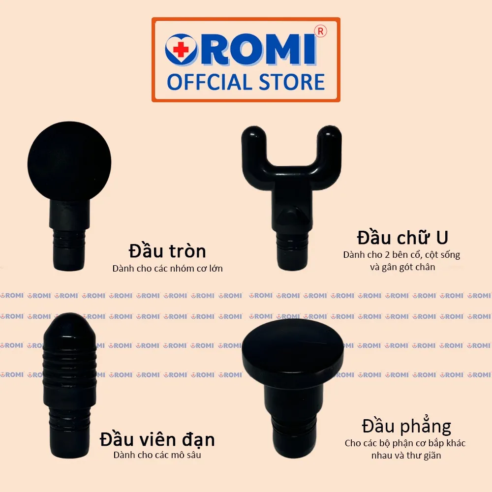 Ảnh Máy Massage Cầm Tay OROMI ORM-677 - Súng matxa giảm đau mỏi cơ bắp, lưng vai cổ - Mát xa toàn thân 3
